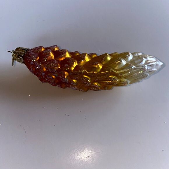 OLD WORLD CHRISTMAS GLASS PINE CONE GLITTER ORNAMENT - Picture 3 of 4